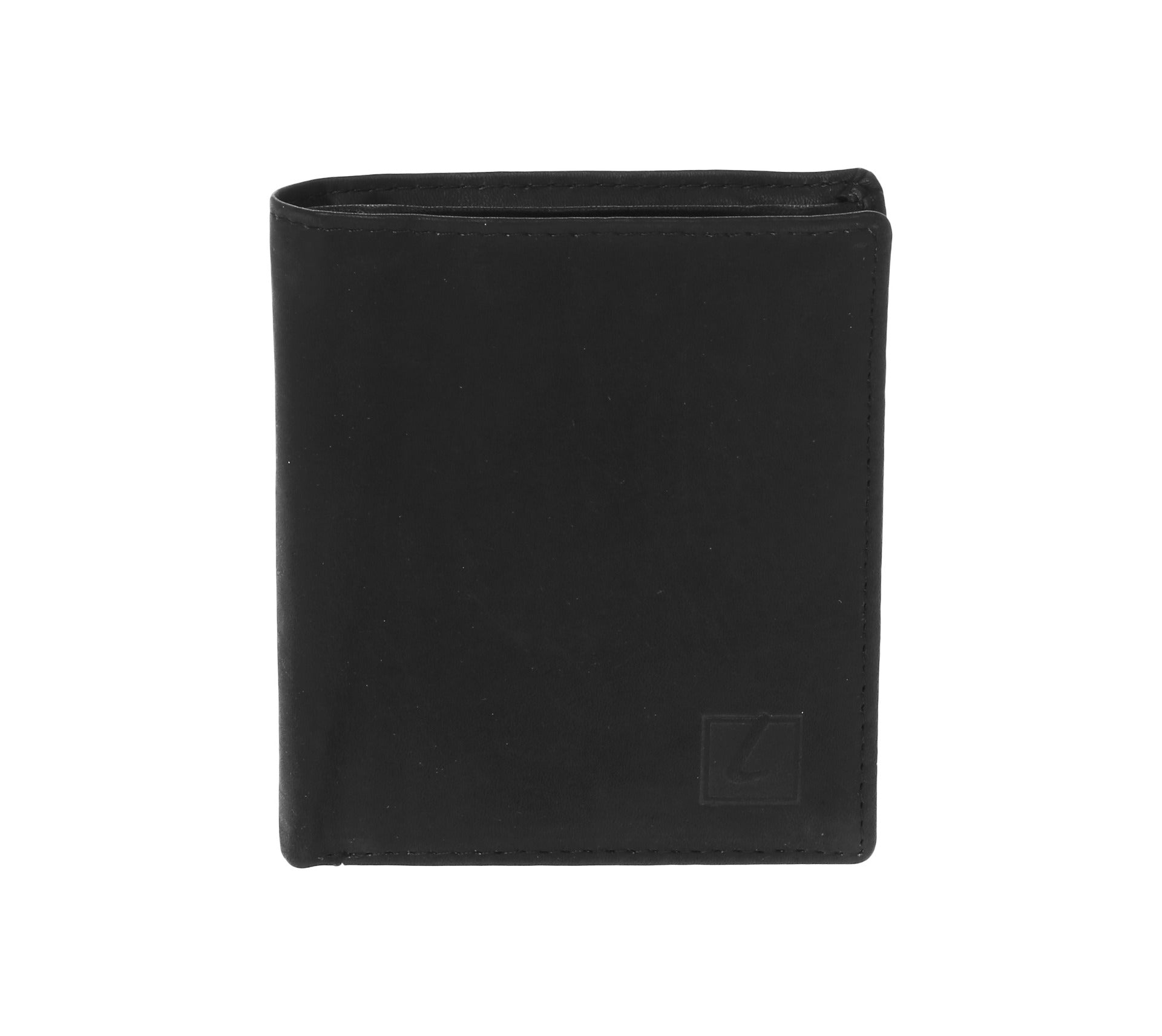 Leather wallet in black colour. 2107