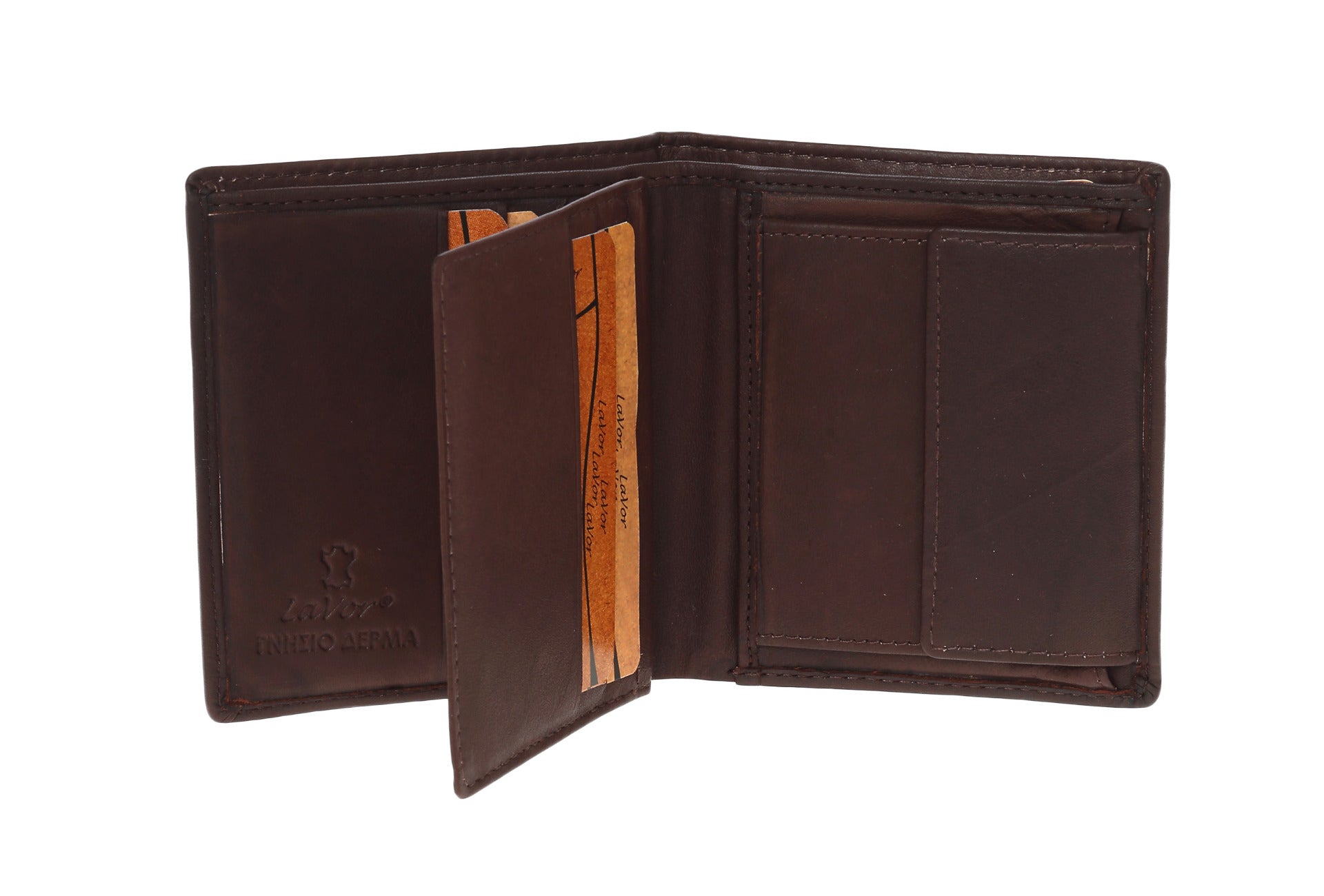 Leather wallet in brown colour. 2107