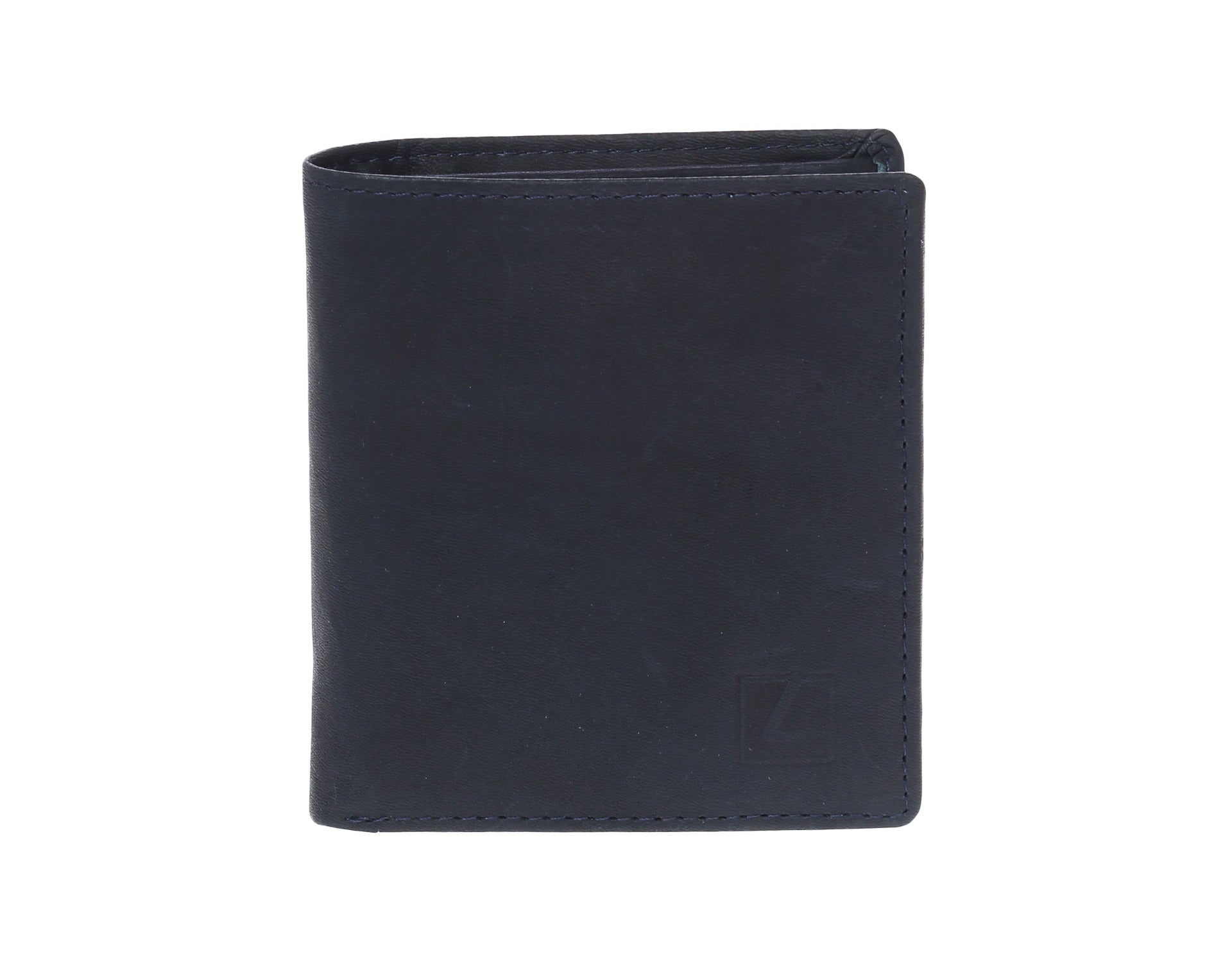 Leather wallet in blue colour. 2107