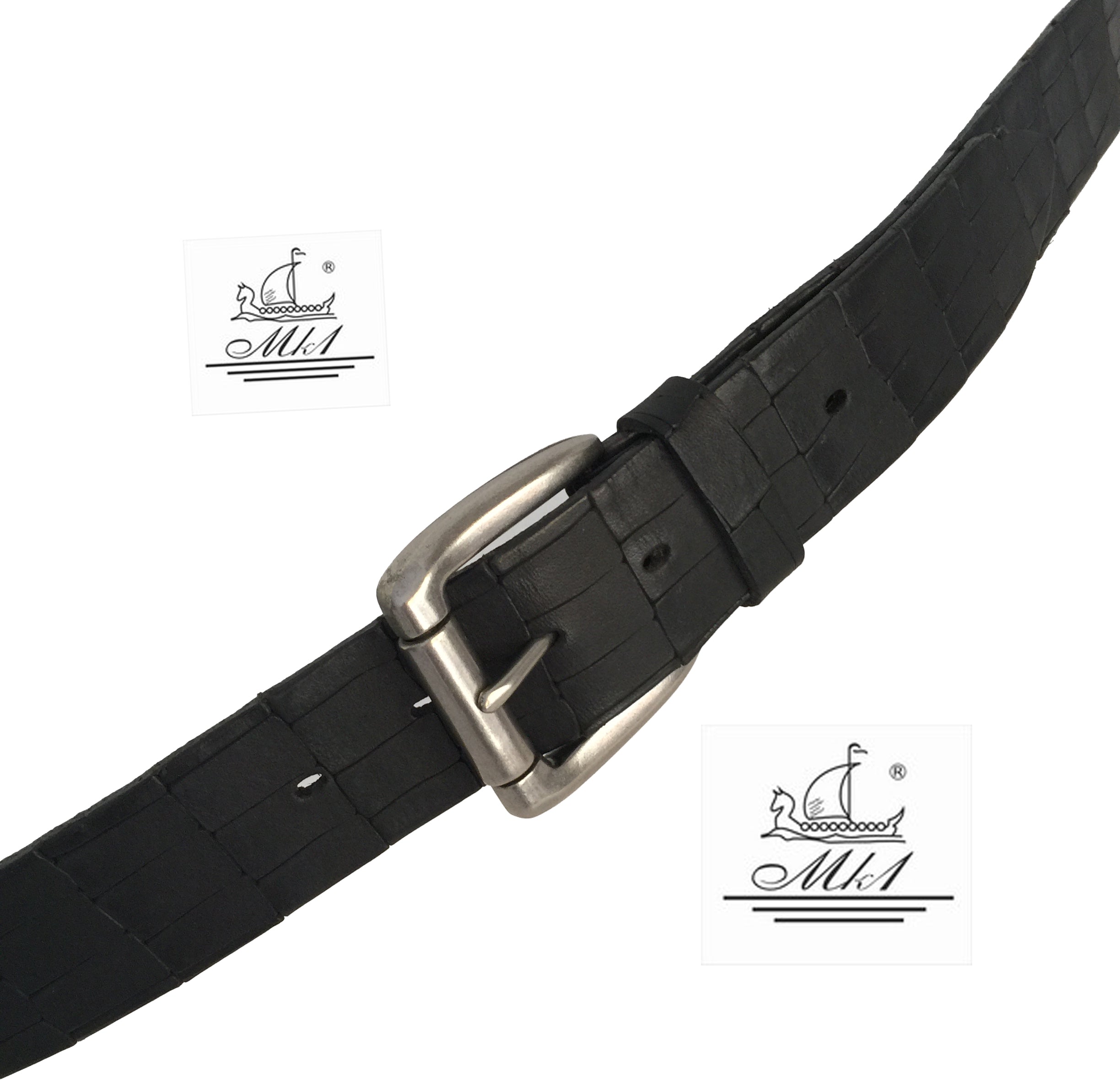 22/40m-kr Hand made leather belt, 4 cm width, and roll buckle.