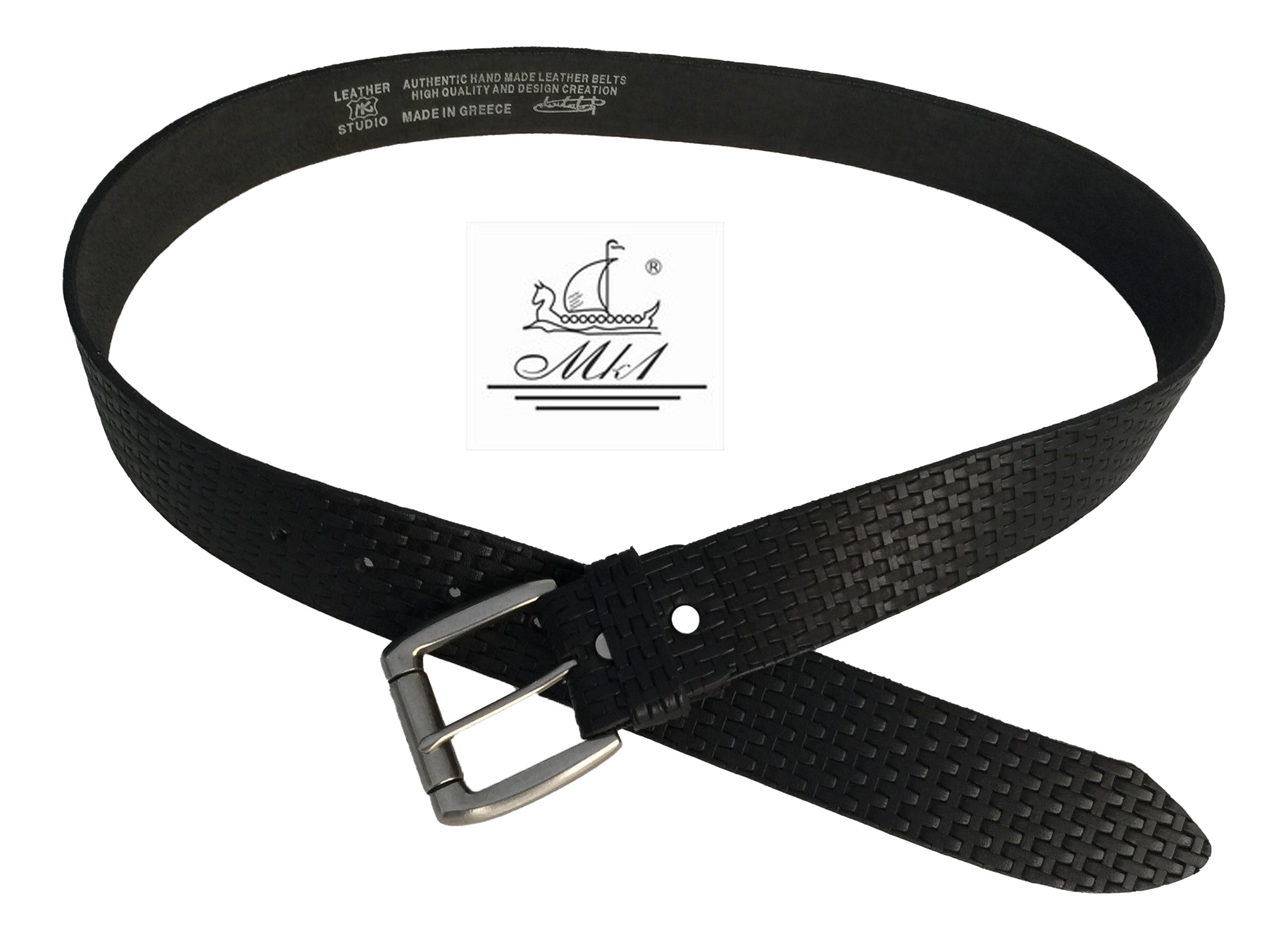 22/40m-psp Hand made leather belt, 4 cm width thickness 3,6/3.8mm, and roll buckle.