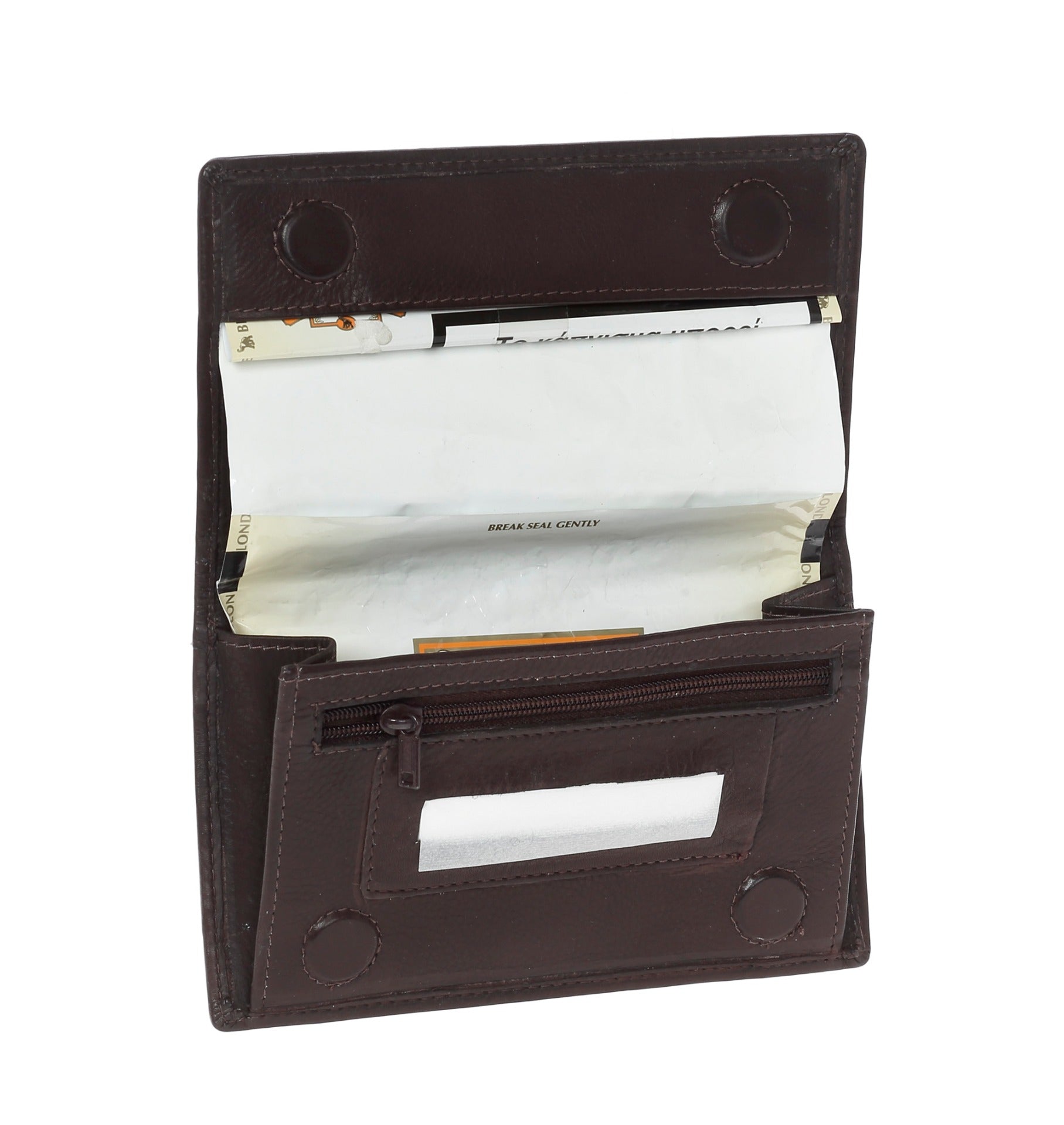 Leather tobacco case 27473 brown