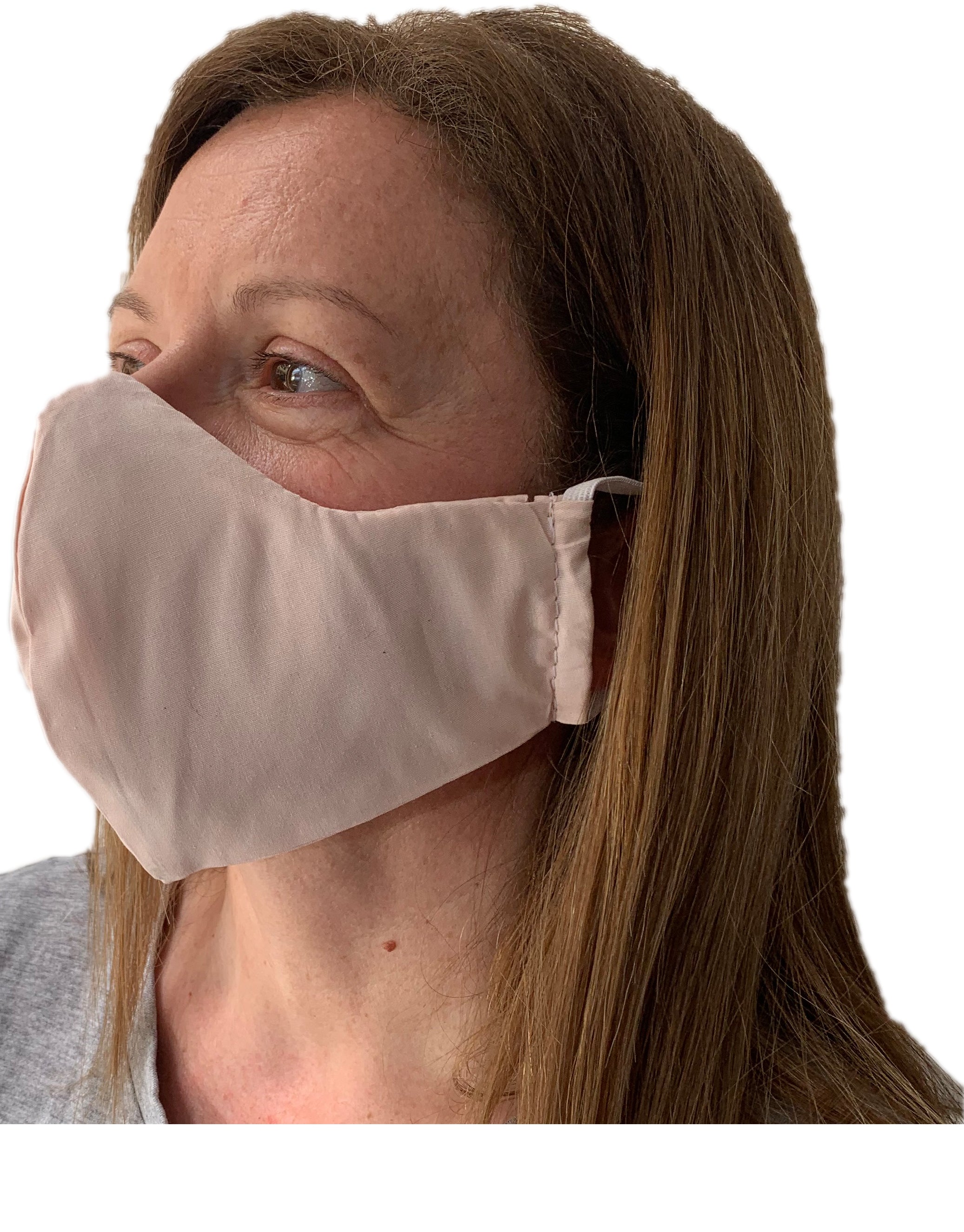 Mask from multi-purpose washable cotton with filter pocket and nose support Mk1/2-1abc