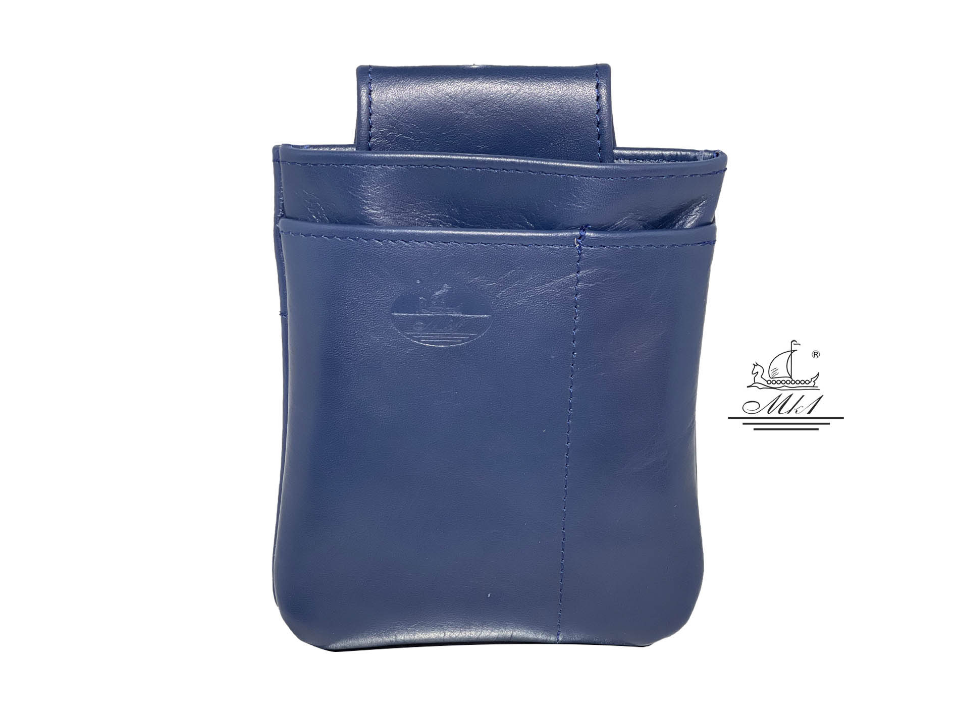 Waiter, small bag in blue leather WB2/6