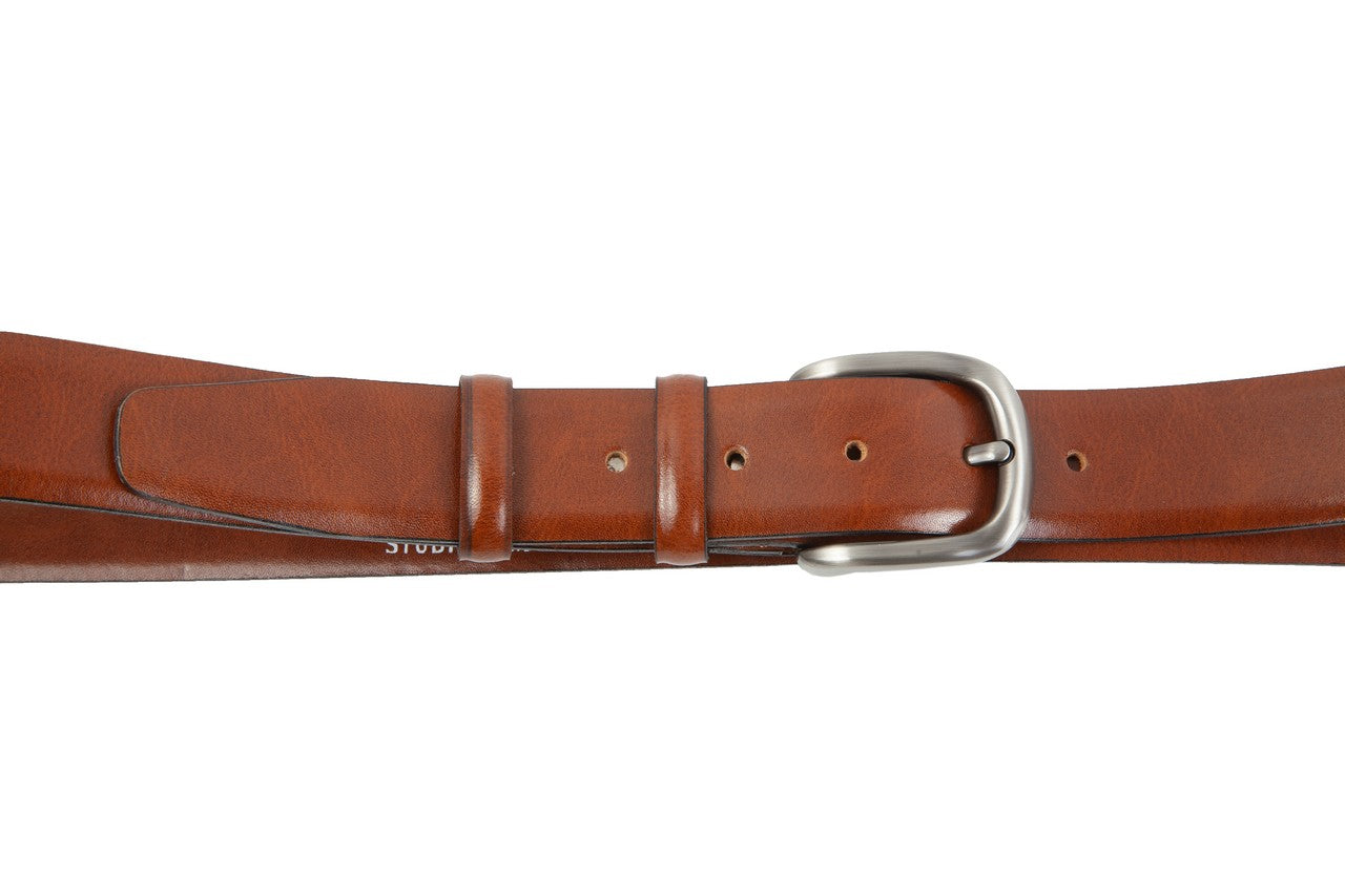 Belt for suits in light brown leather WA6/35