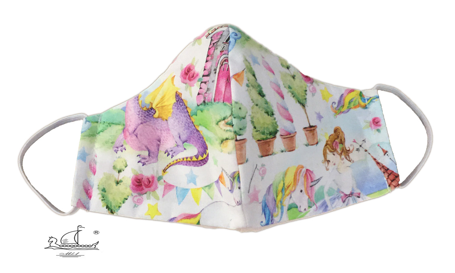 Mask from multi-purpose washable cotton with filter pocket and nose support Mk1/2-1abc