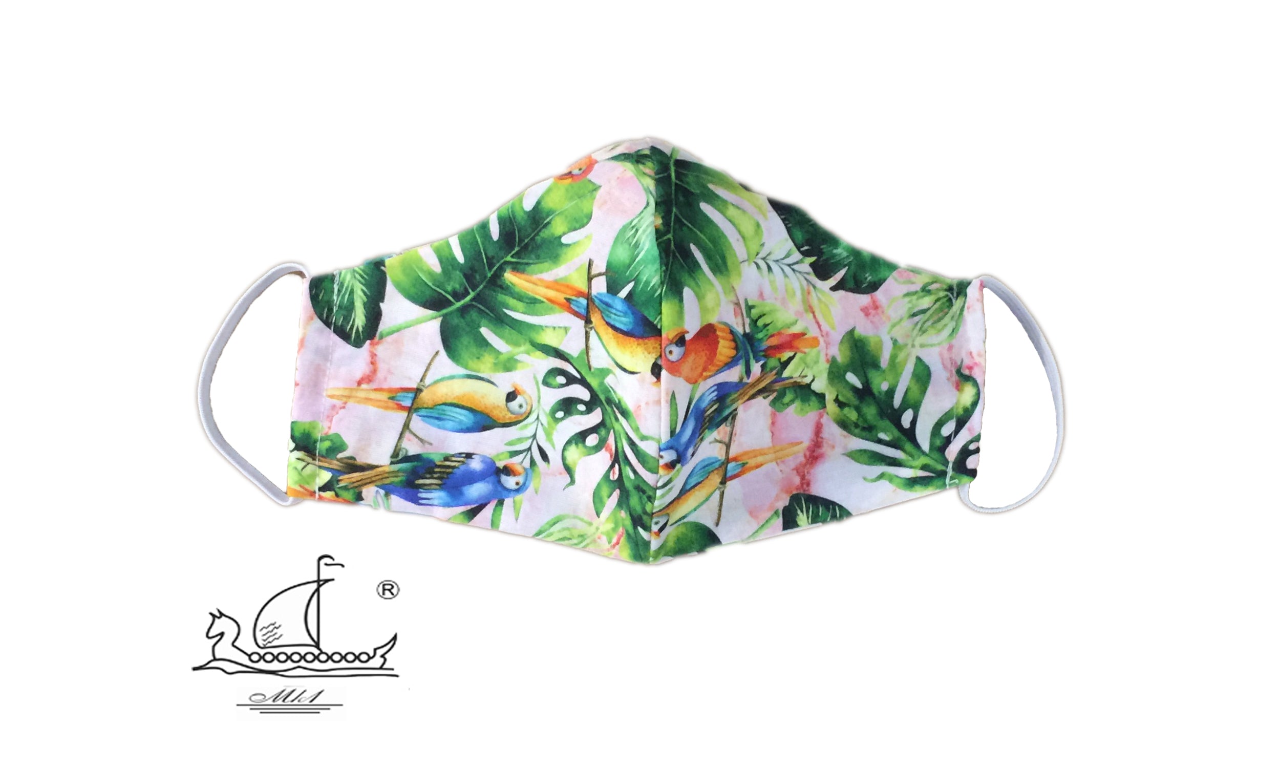 Mask from multi-purpose washable cotton with filter pocket and nose support Mk1/2-1abc