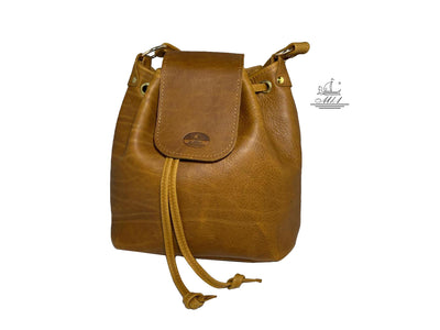 " Kalliopi " -large bag handcrafted from natural light brown leather.  WPG/1