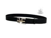 Women's 4cm wide belt handcrafted from leather with flower design 101476/40m/ll