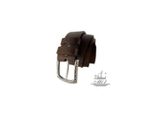 Unisex 4cm wide belt handcrafted from brown  leather. 100/40ΒR