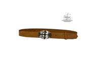Handmade casual, suede leather belt in light brown colour . 100340/40TB/S