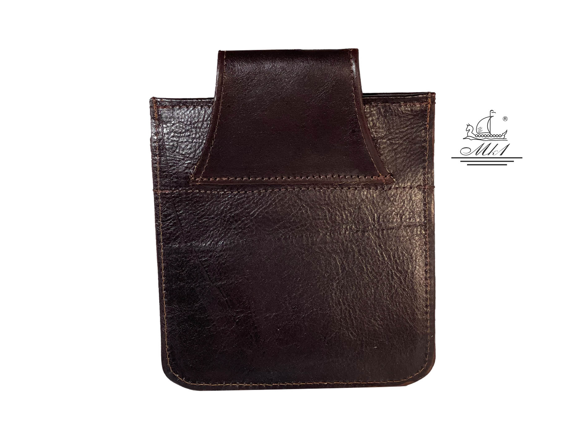 Waiter bag in brown leather WB2/3