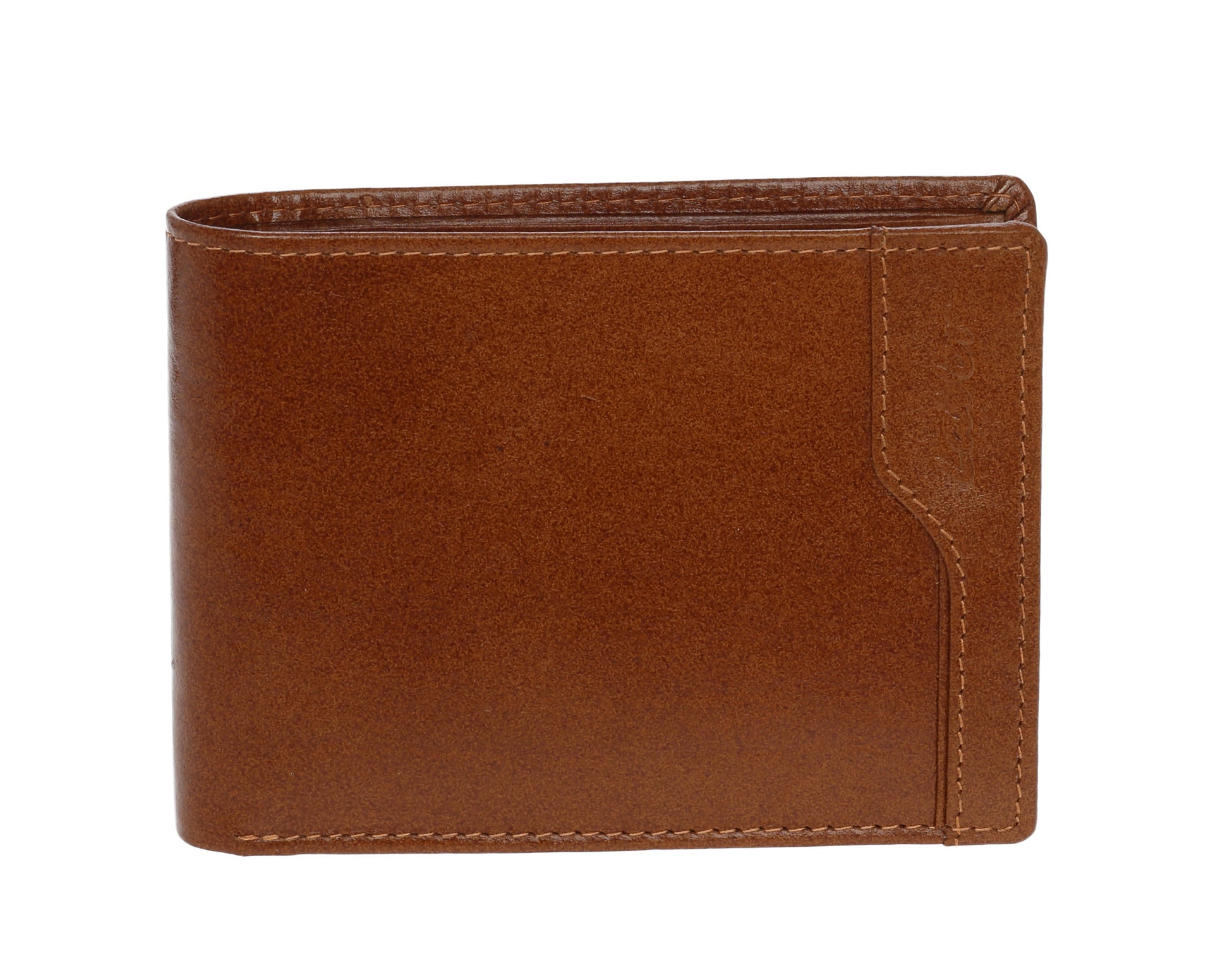 Leather wallet in light brown colour. 3709