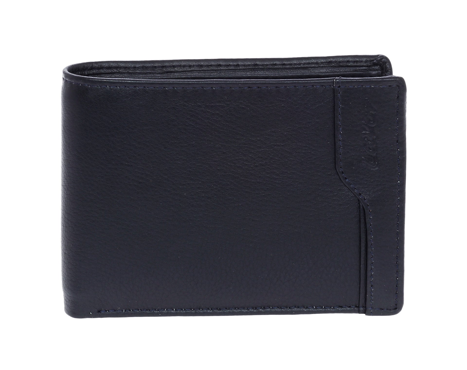 Leather wallet in blue colour. 3709