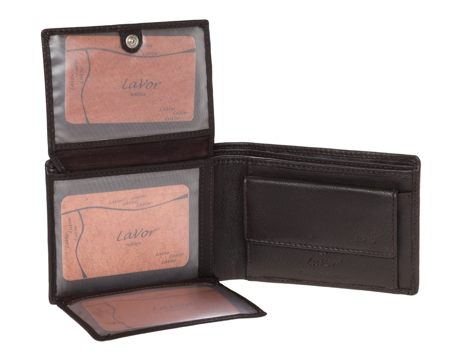 Leather wallet in brown colour. 3709