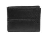 Leather wallet in black colour. 3712