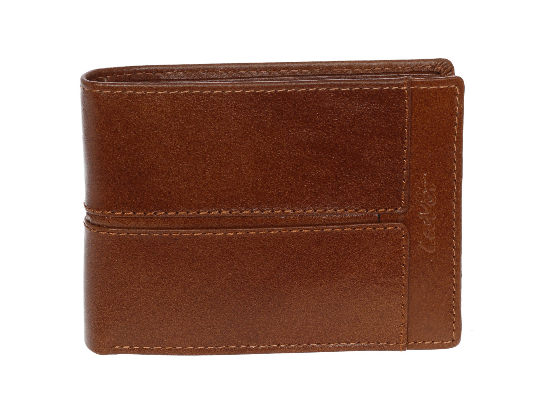 Leather wallet in light brown colour. 3712