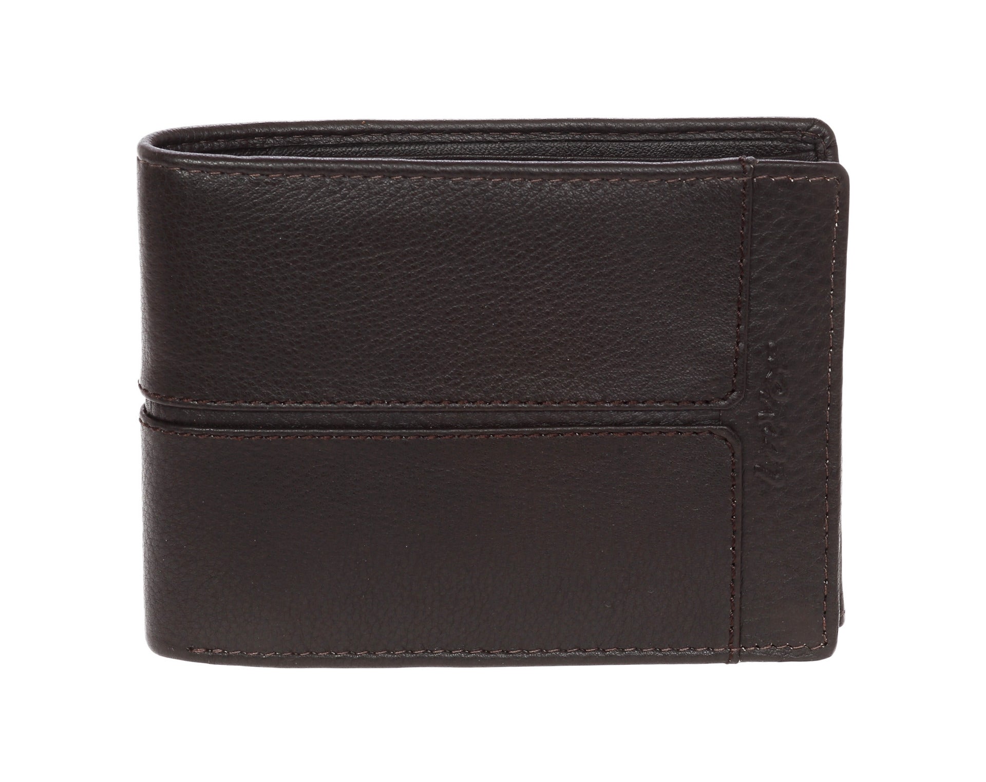 Leather wallet in brown colour. 3712