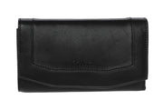 Leather wallet in black colour. 3717