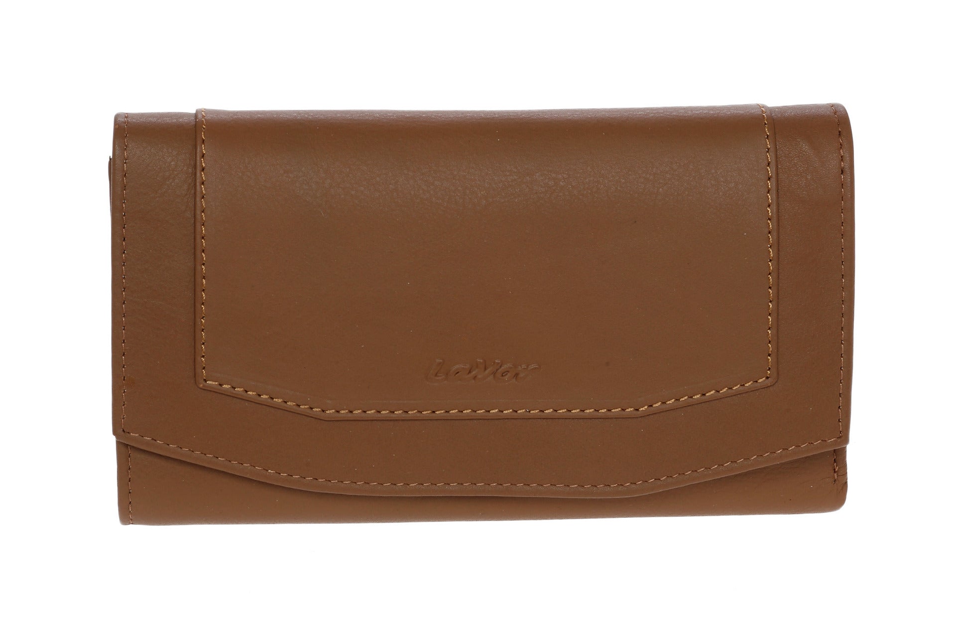 Leather wallet in light brown colour. 3717