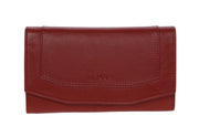 Leather wallet in red colour. 3717