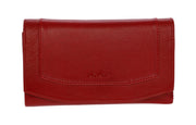 Leather wallet in red colour. 3717