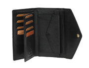 Leather wallet in black colour. 5980