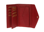 Leather wallet in red colour. 5980