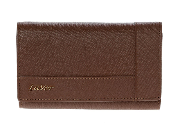 Leather wallet in light brown colour. 5994