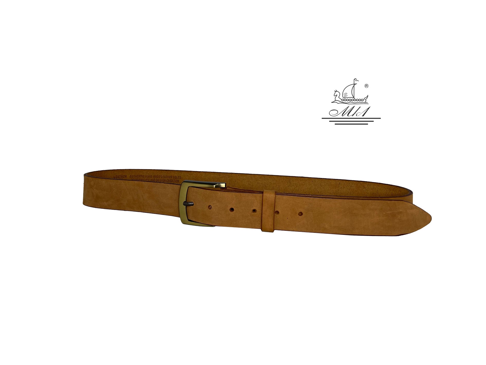 BR100/40TB/S Handmade casual , suede leather belt in light brown colour.