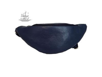 Leather handcrafted waist bag. mp1-b
