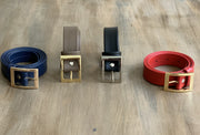 Women's thin belt handcrafted from red soft leather ideal for dresses WB5248/30G