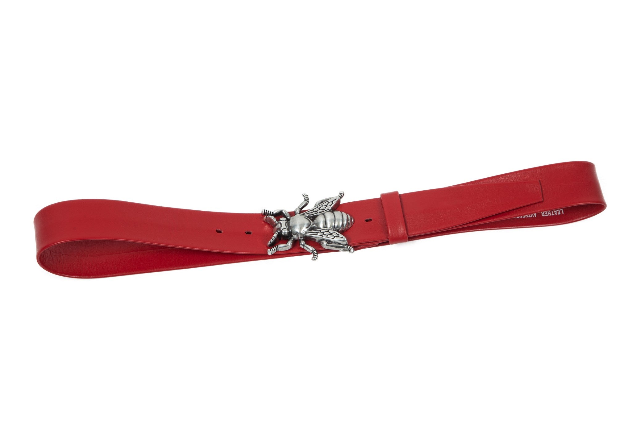 Women's 4cm wide belt handcrafted from soft red leather ideal for dresses WB101029/40
