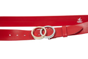 Women's 4cm wide belt handcrafted from red soft leather ideal for dresses WB101293/40