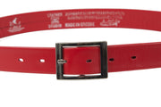 Women's thin belt handcrafted from red soft leather ideal for dresses WB5248/30G