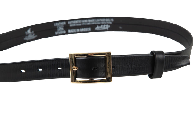Women's thin belt handcrafted from black soft leather ideal for dresses WB5248/30G