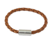 Knitted leather bracelet