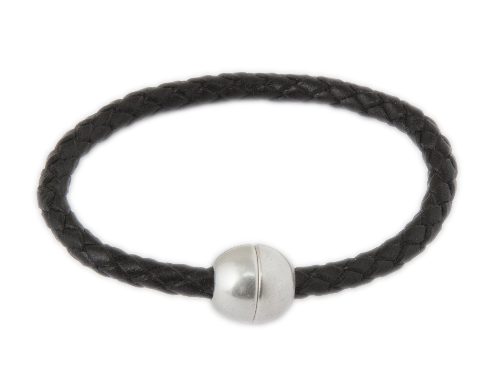 Knitted leather bracelet