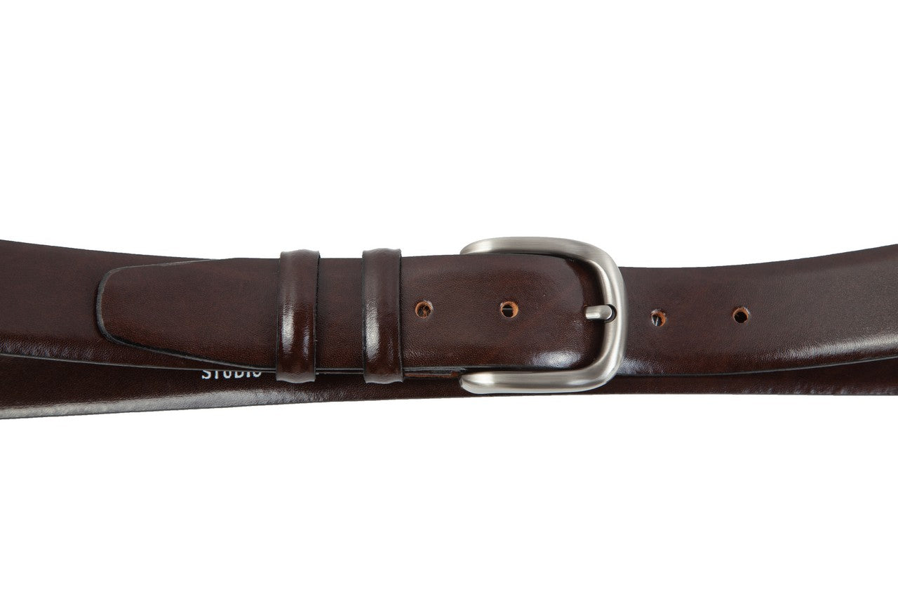 Belt for suits in brown leather WA9/35