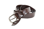 Belt for suits in brown leather WA9/35