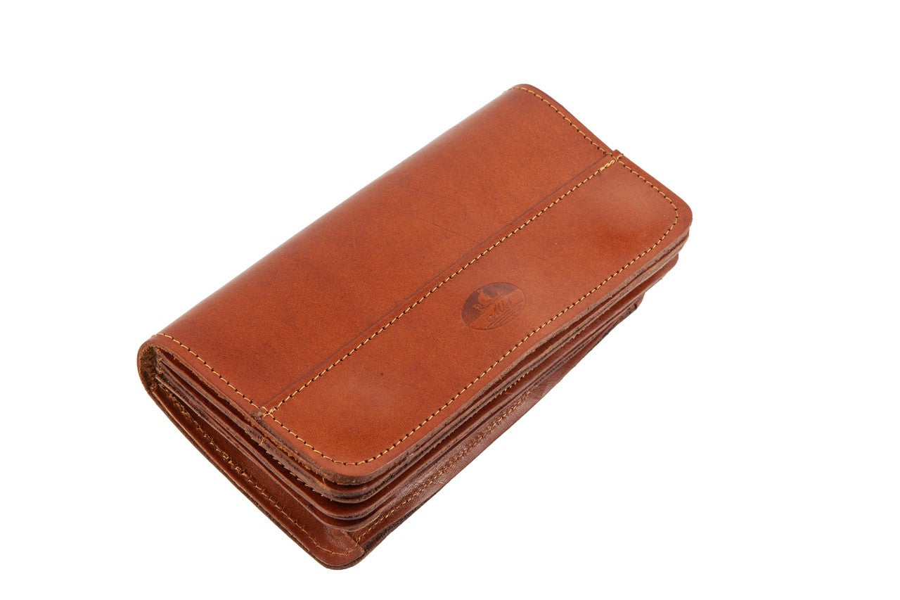 Waiter bag/wallet in light brown leather WB/2