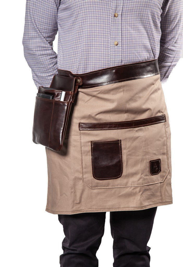 Waiter bag in soft brown leather WB/4