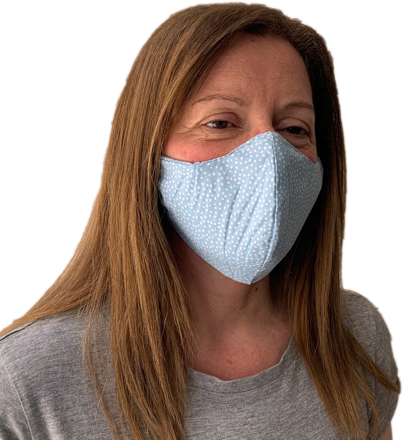 Colorful mask from multi-purpose washable cotton with filter pocket and nose support Mk1/2-1