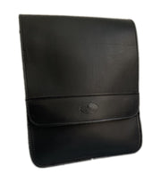 "Ermis" - midsize men's crossbody bag handcrafted from natural black leather WT/66M