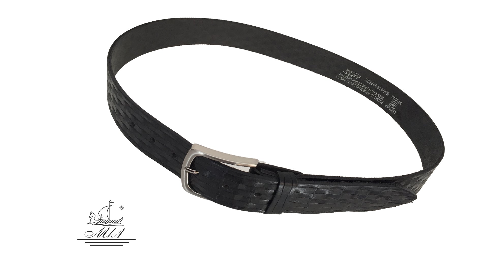 Hand made leather belt. n2699/40m-psx